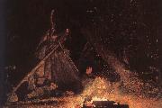 Winslow Homer Campfire USA oil painting artist
